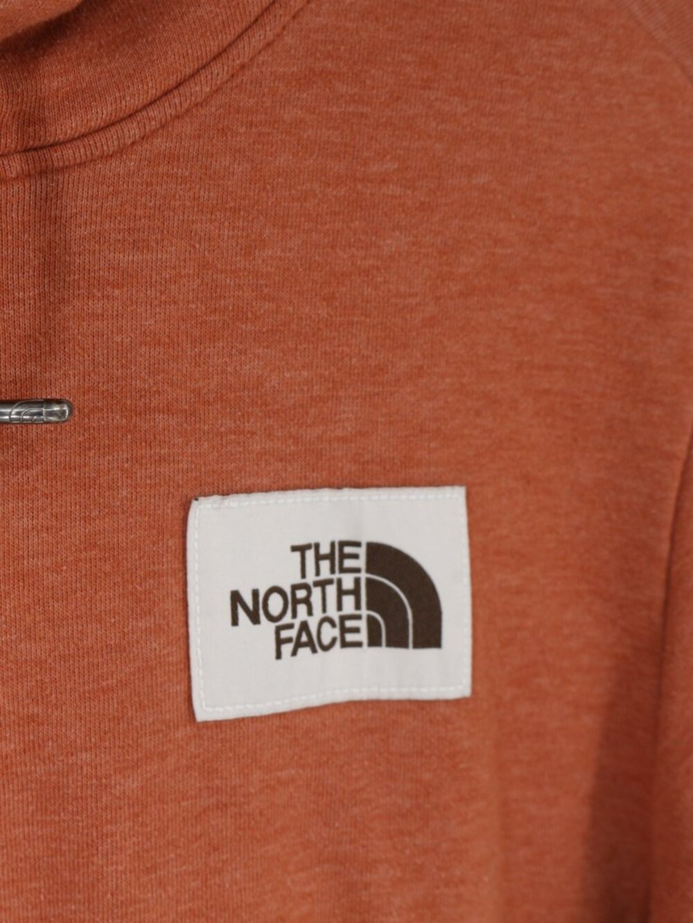 The North Face Hoodie Patch Logo Heritage Burnt Orange Sweatshirt Men Medium - Picture 2 of 5